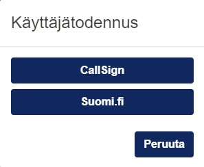 Kun valitset Allekirjoita valitut dokumentit, sinun täytyy vielä vahvistaa allekirjoituksesi Suomi.fi-tunnistuksella tai CallSignilla.