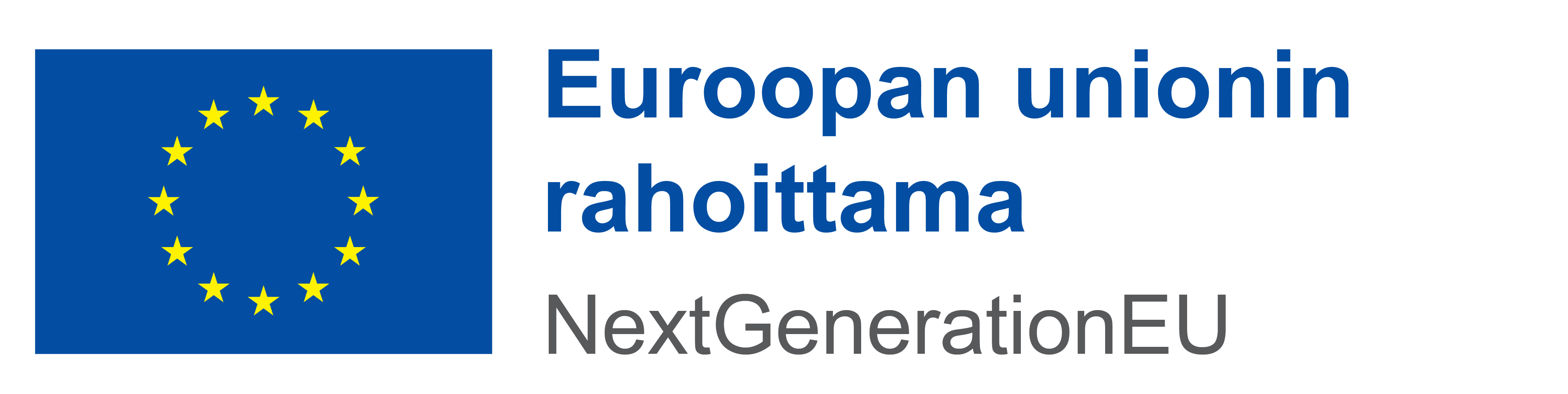 Euroopan unionin lippu. Euroopan unionin rahoittama NextGenerationEU.