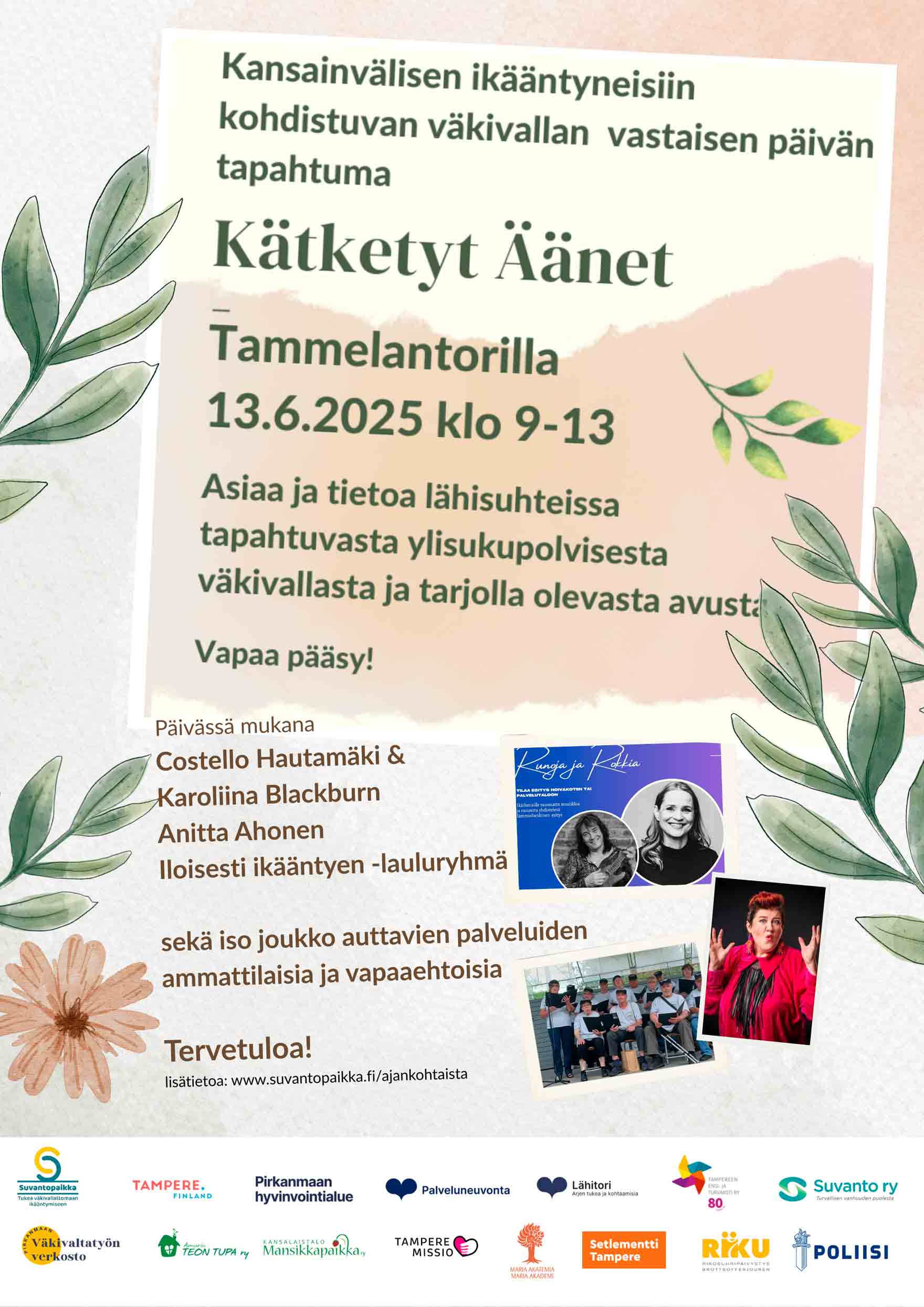 Tilaisuuden mainos, jossa on kerrotaan tilaisuuden ohjelmasta. Ohjelma käyt ilmi myös uutisen tekstistä.