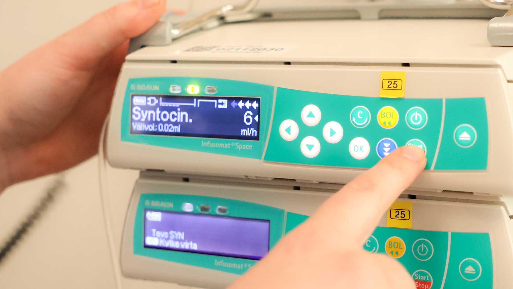 Oksitosiinihormonin annostelulaite.